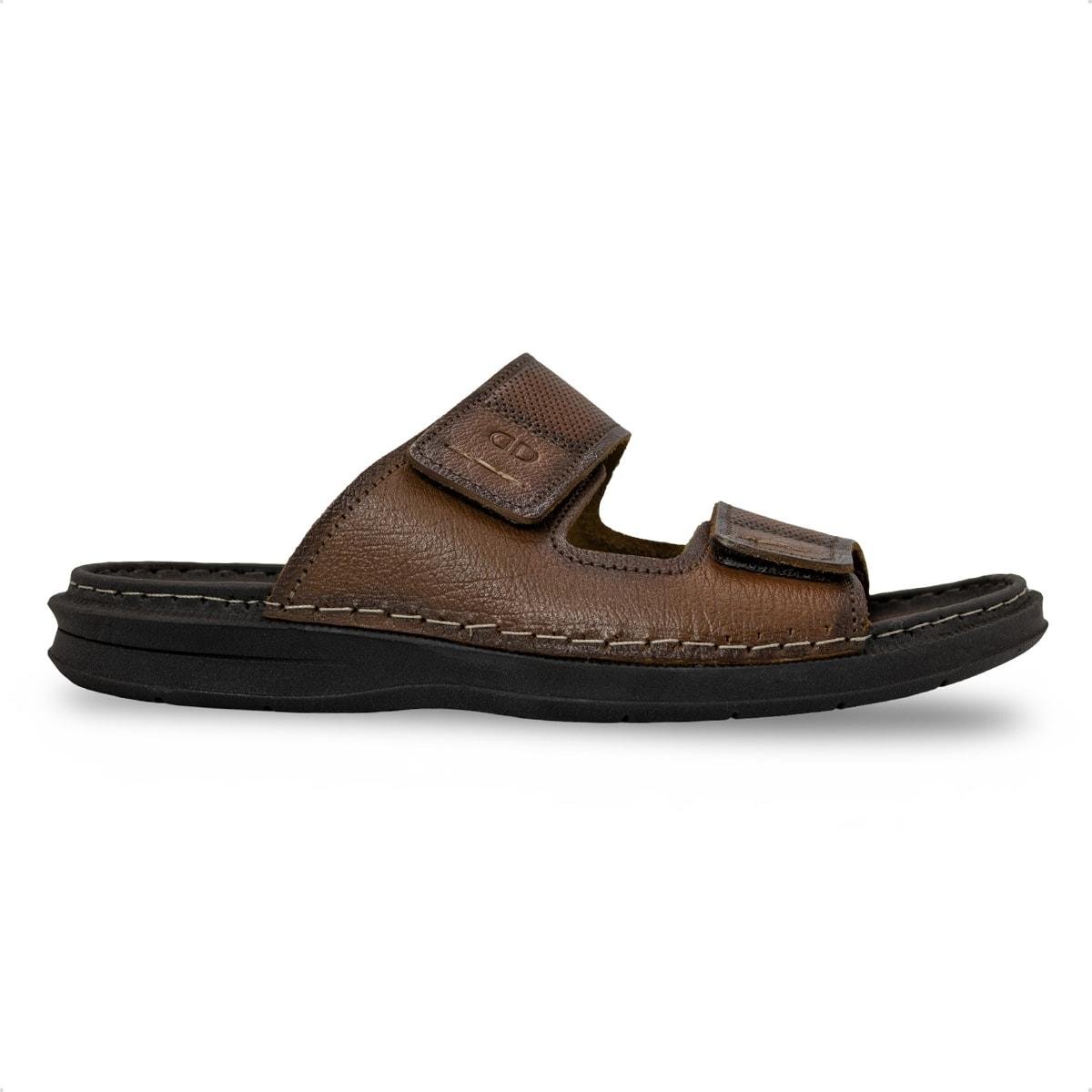 Sandália de Couro Democrata Masculina Double Lazy 693103