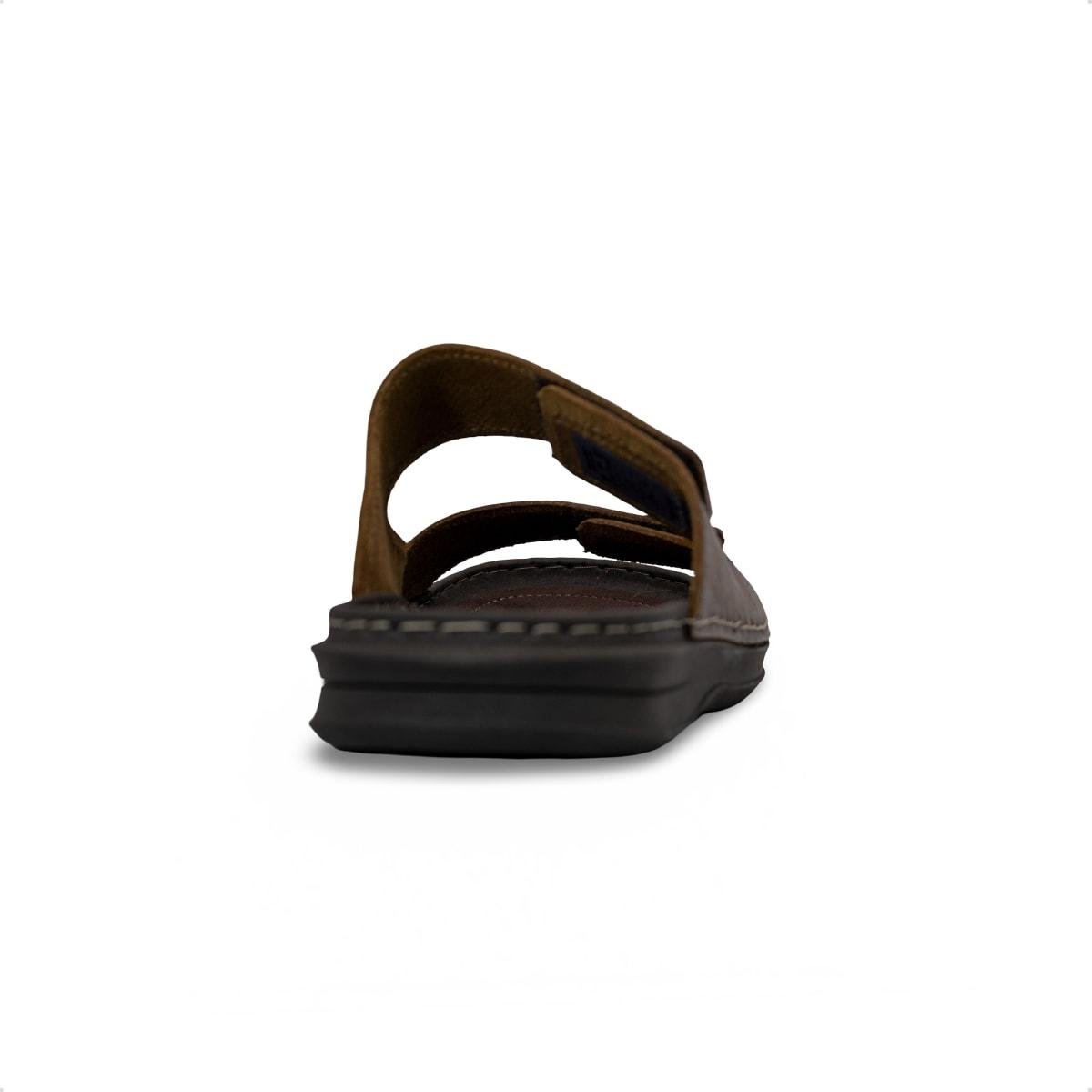 Sandália de Couro Democrata Masculina Double Lazy 693103 Marrom 4