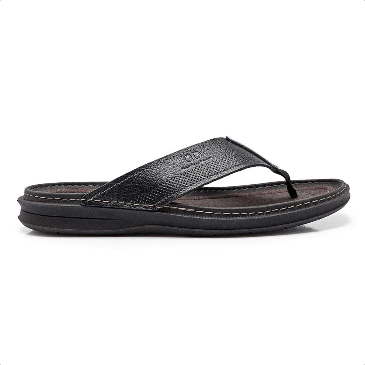 Sandália de Couro Democrata Masculina Lazy 693101