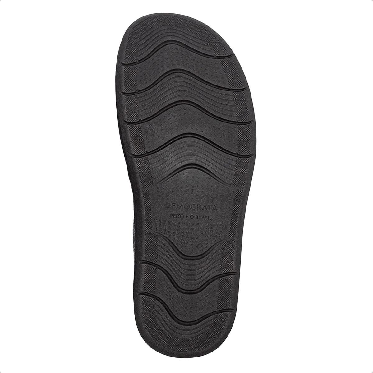 Sandália de Couro Democrata Masculina Lazy 693101 Preto 4