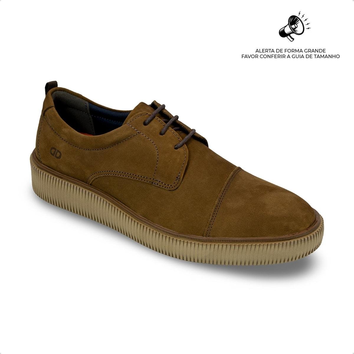 Sapato Social de Couro Democrata Masculino Metropolitan Marino 604401 Marrom Claro 2
