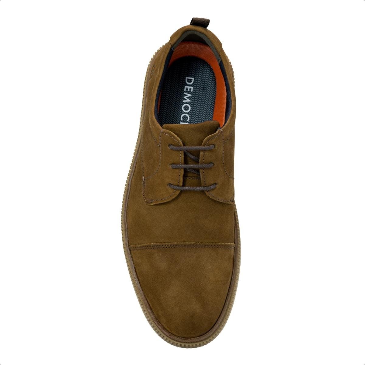 Sapato Social de Couro Democrata Masculino Metropolitan Marino 604401 Marrom Claro 3