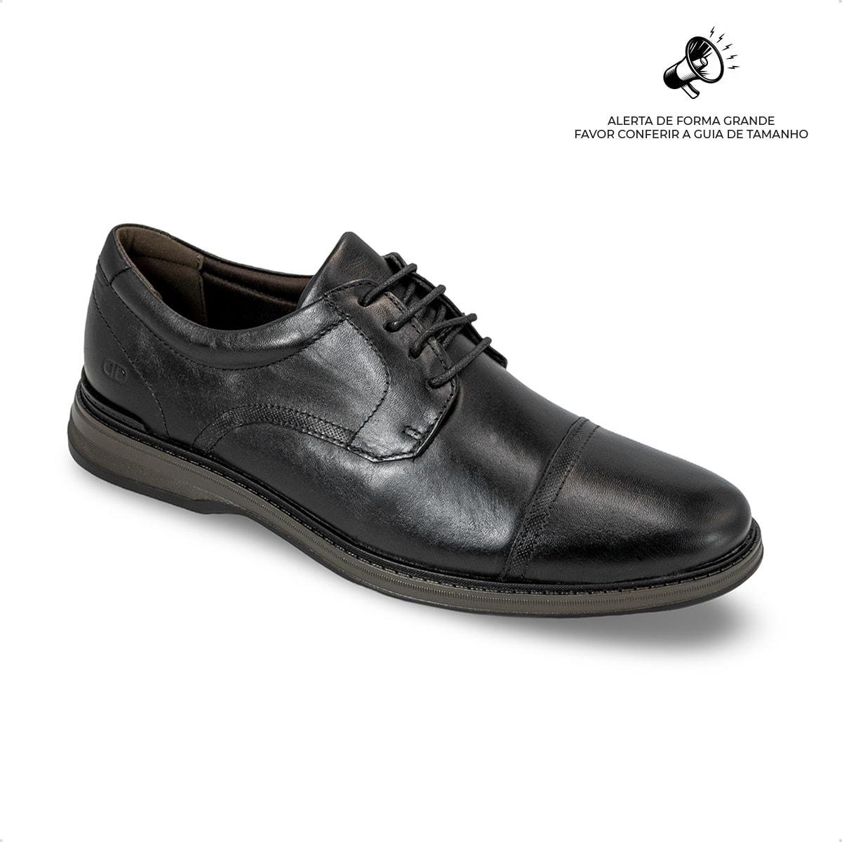 Sapato Social de Couro Democrata Masculino Metropolitan Noah 273301 Preto 2