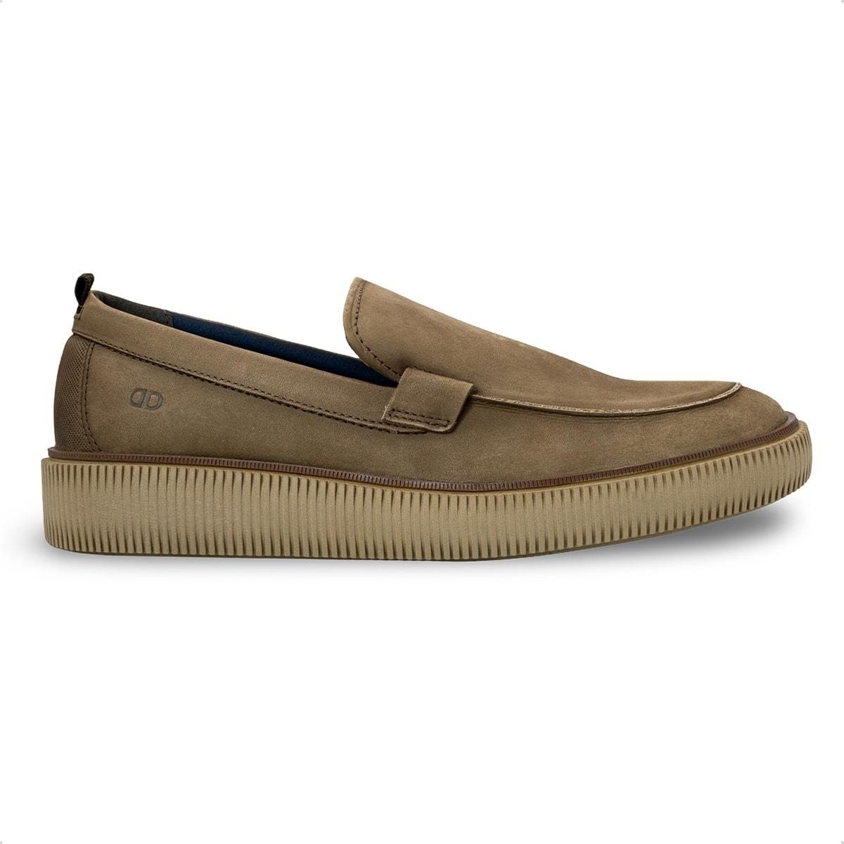 Sapato Social de Couro Democrata Masculino Slip-on Metropolitan Marino 604402