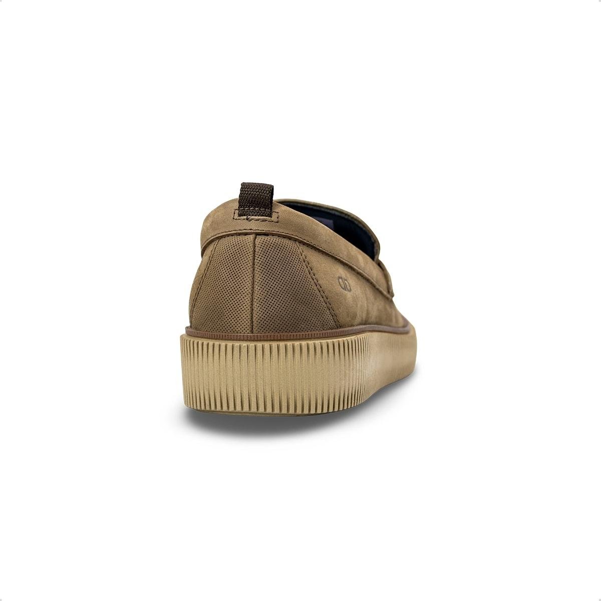 Sapato Social de Couro Democrata Masculino Slip-on Metropolitan Marino 604402 Marrom Claro 4