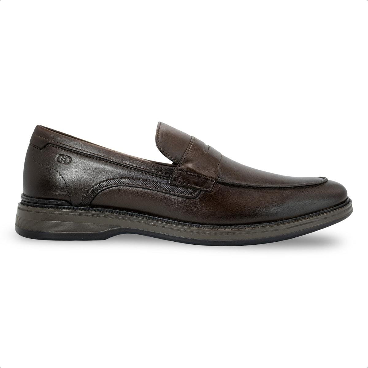 Sapato Social de Couro Democrata Masculino Slip-on Metropolitan Noah 273302