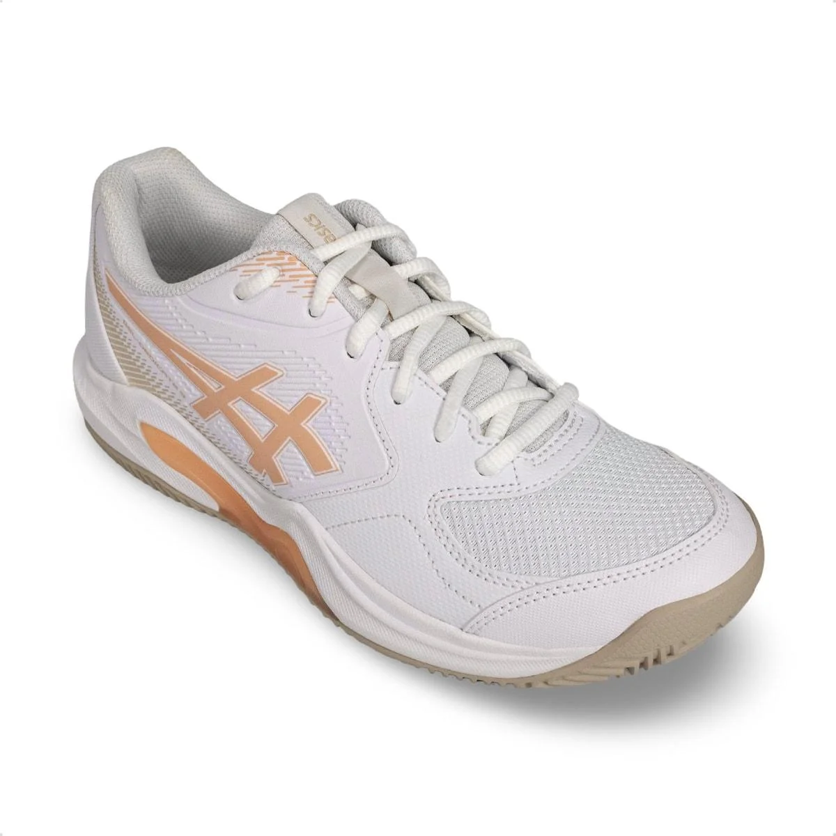 Tênis Asics Feminino Gel-Dedicate 9 Clay Quadra Branco/Coral 2
