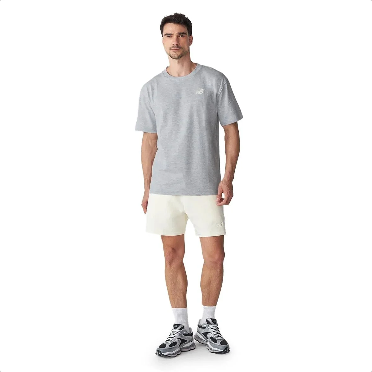 Camiseta New Balance Masculina Small Logo Cinza 3