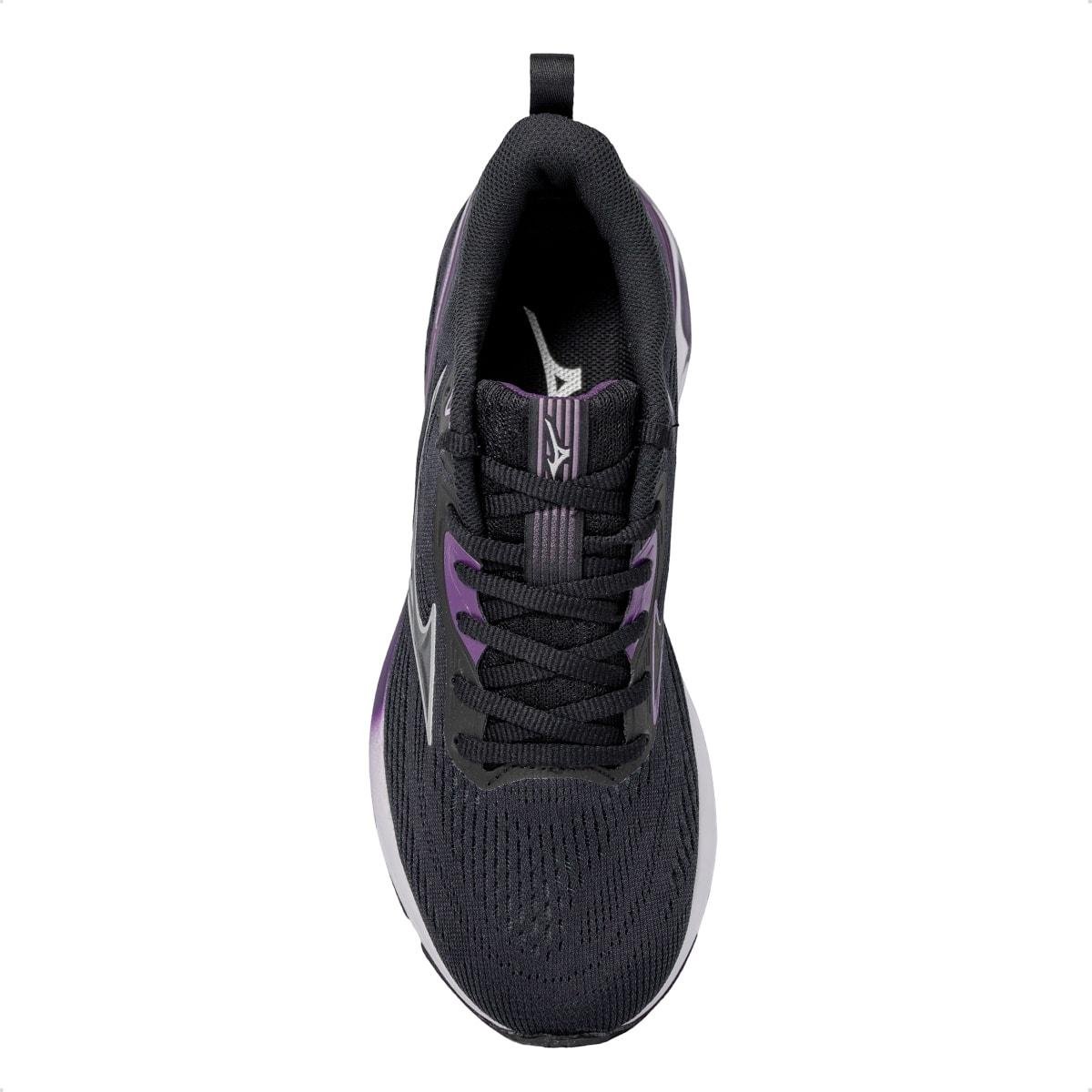 Tênis Mizuno Feminino Wave Dynasty 8 Corrida Preto/Roxo 3