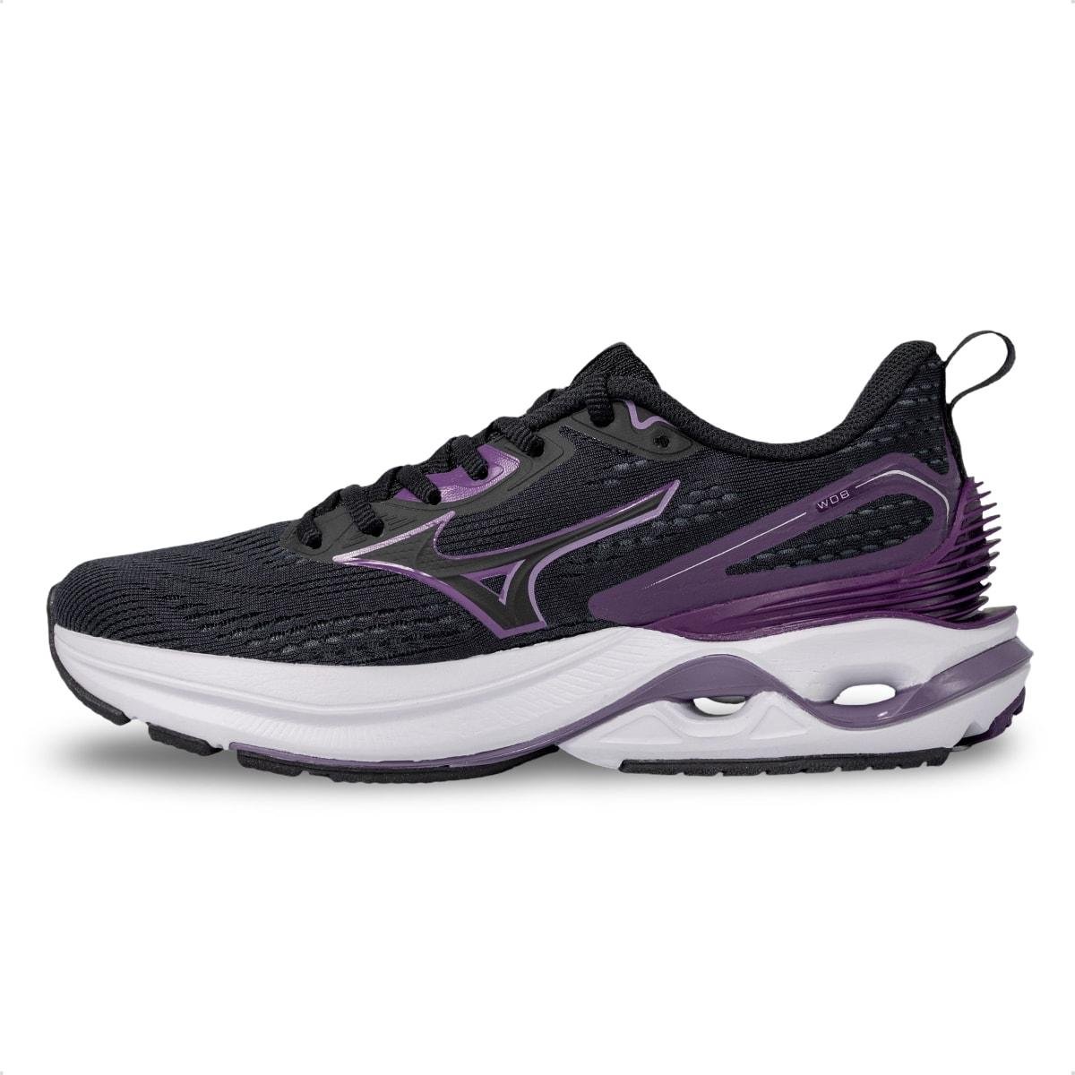 Tênis Mizuno Feminino Wave Dynasty 8 Corrida Preto/Roxo 4