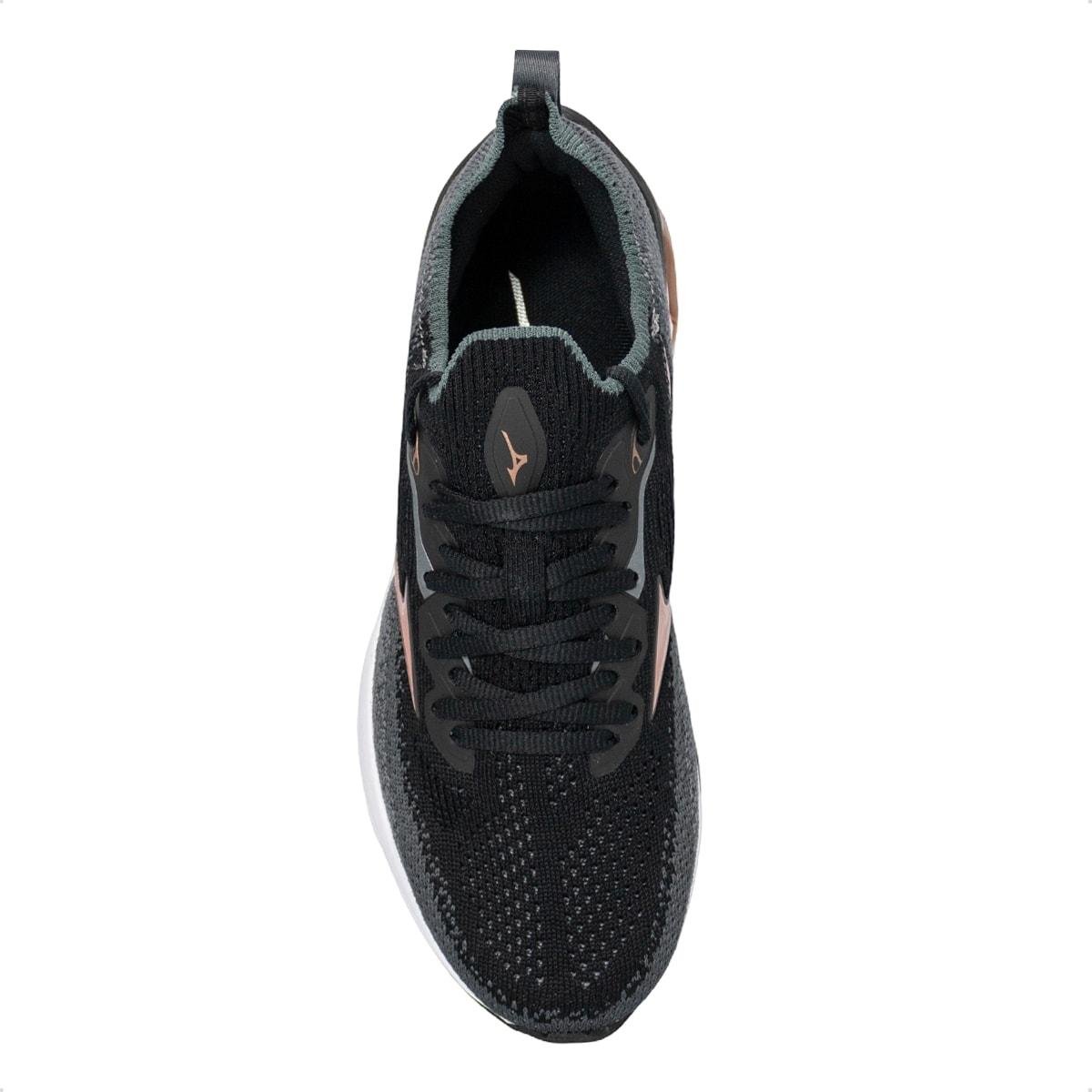 Tênis Mizuno Feminino Wave Mirai 8 Corrida Preto/Rose 3