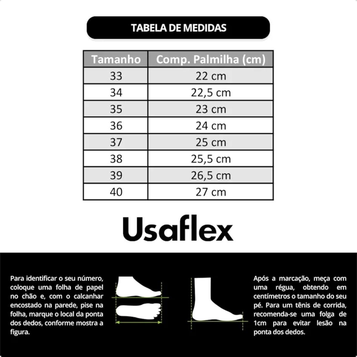 Tênis Usaflex Feminino Slip On Em Tecido Casual UD02010 Preto/Branco 6