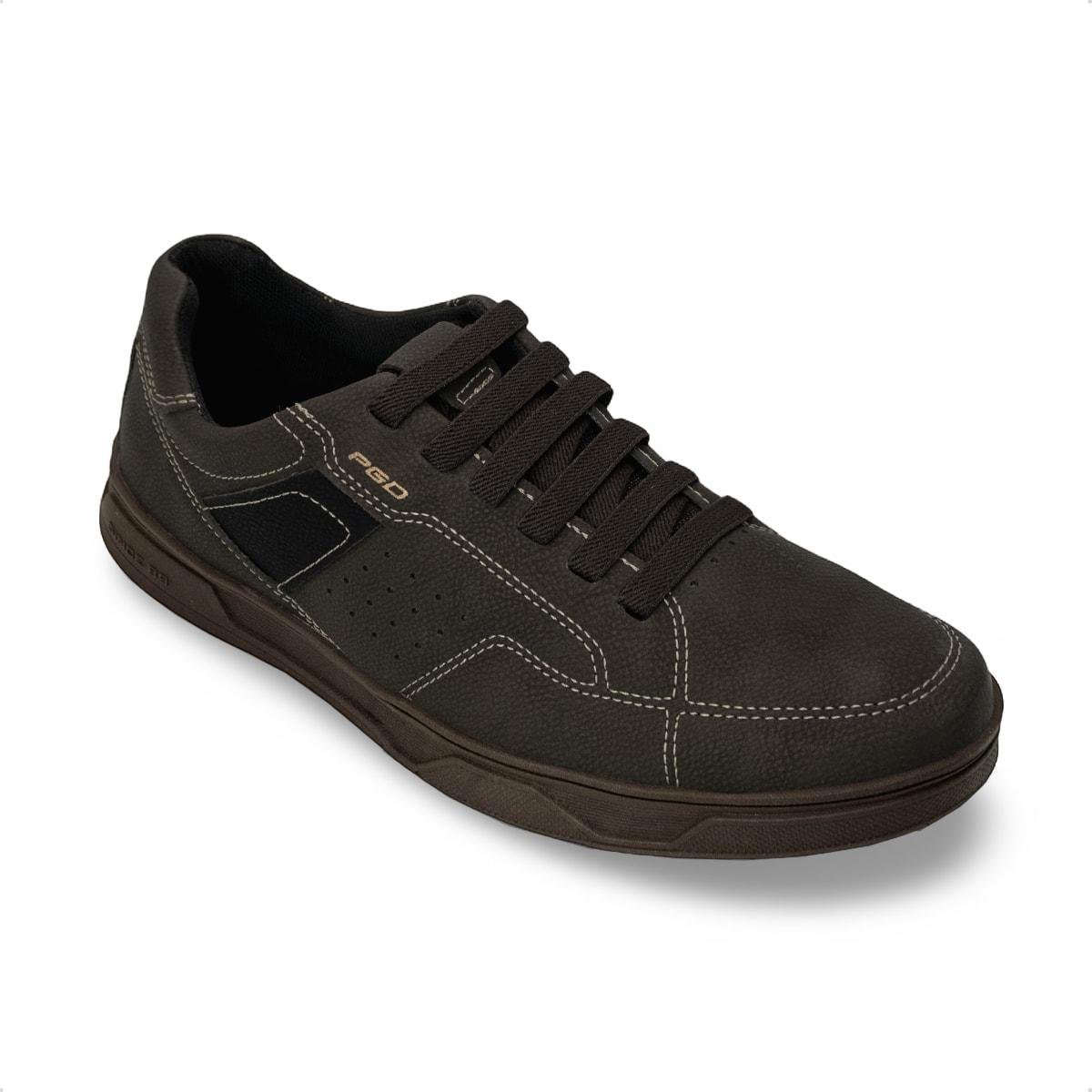 Sapatênis Pegada Masculino em Microfibra 171403 Marrom Escuro 2