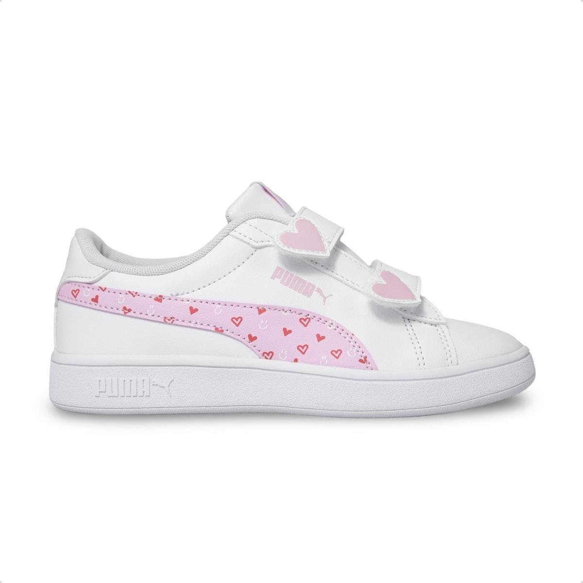 Tênis Puma Feminino Smash 3.0 Hearty Infantil Casual
