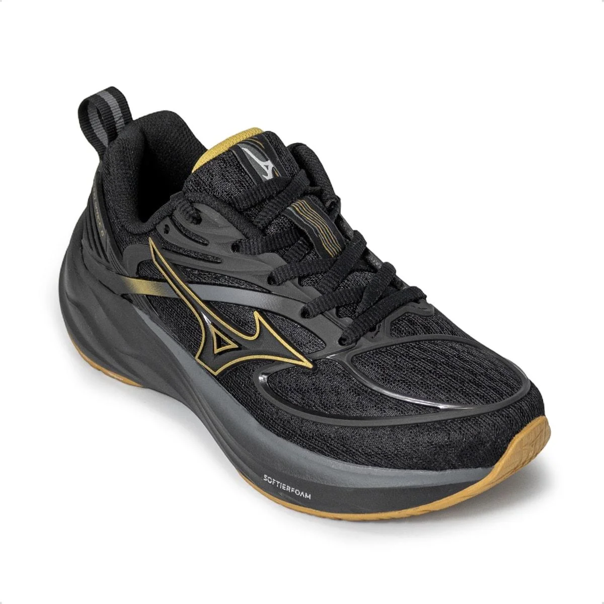 Tênis Mizuno Masculino Space 6 Corrida Junior Preto/Dourado 2