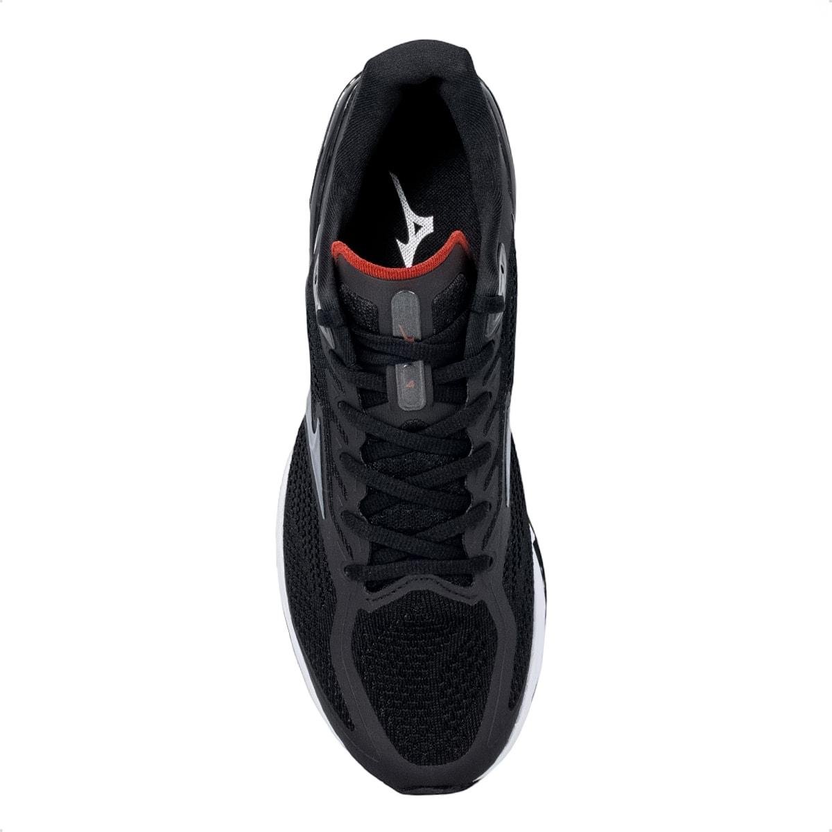 Tênis Mizuno Masculino Wave Stratos 4 Corrida Preto/Grafite 3