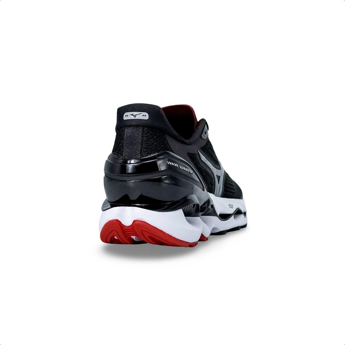 Tênis Mizuno Masculino Wave Stratos 4 Corrida Preto/Grafite 4