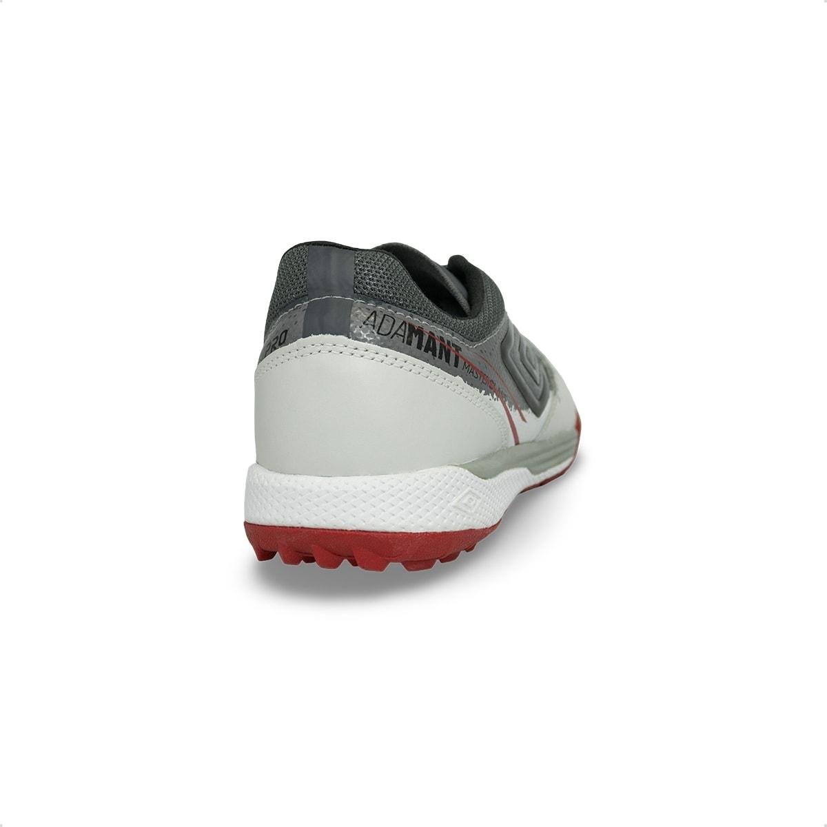 Chuteira Society Umbro Adam Master Class Pro Bump Shark Grafite/Vermelho 5