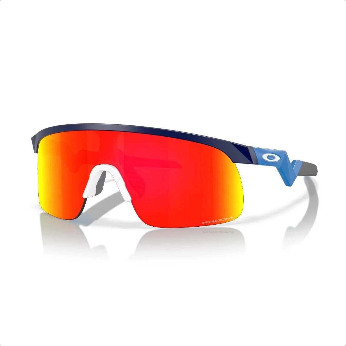 Óculos de Sol Oakley Infantil Resistor Prizm Ruby Ciclismo Azul/Laranja 2
