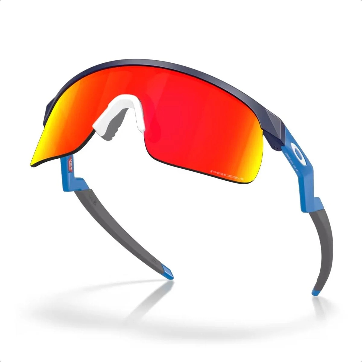 Óculos de Sol Oakley Infantil Resistor Prizm Ruby Ciclismo Azul/Laranja 4