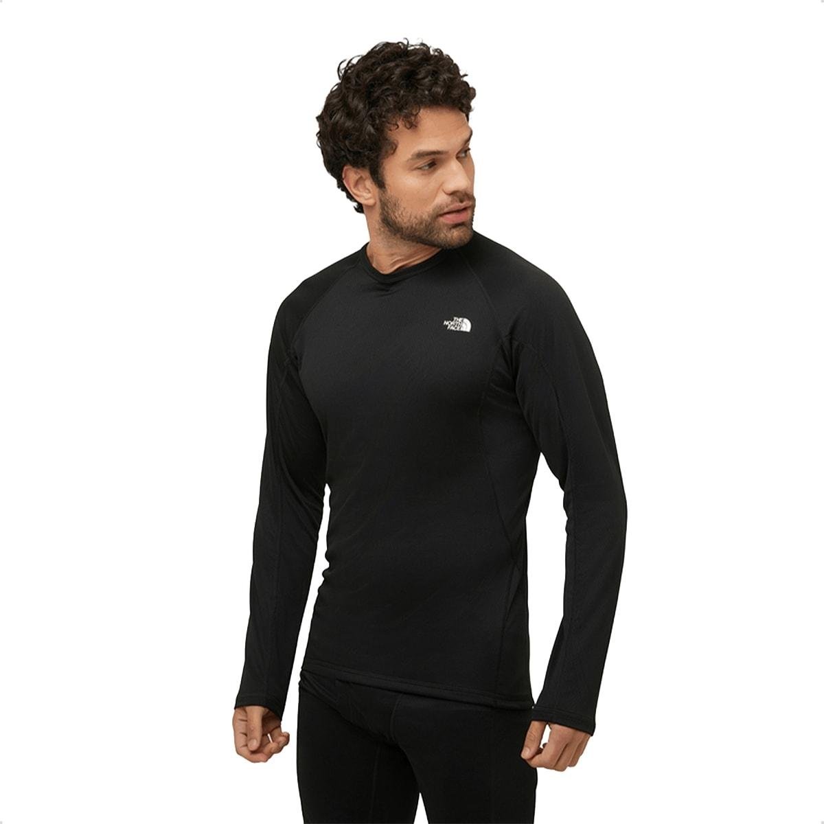 Camiseta Masculina Segunda Pele The North Face Warm Crew Preto 2