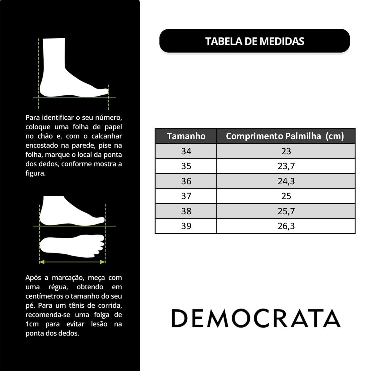 Tênis de Couro Democrata Feminino Denim Block 616101 Off White/Cinza 6