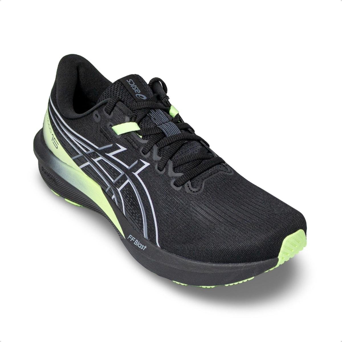 Tênis Asics Masculino GT-1000 15 Corrida Preto/Verde claro 2