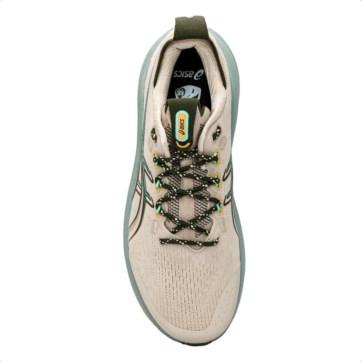 Tênis Asics Masculino Gel-Nimbus 28 TR Corrida Bege/Azul 3