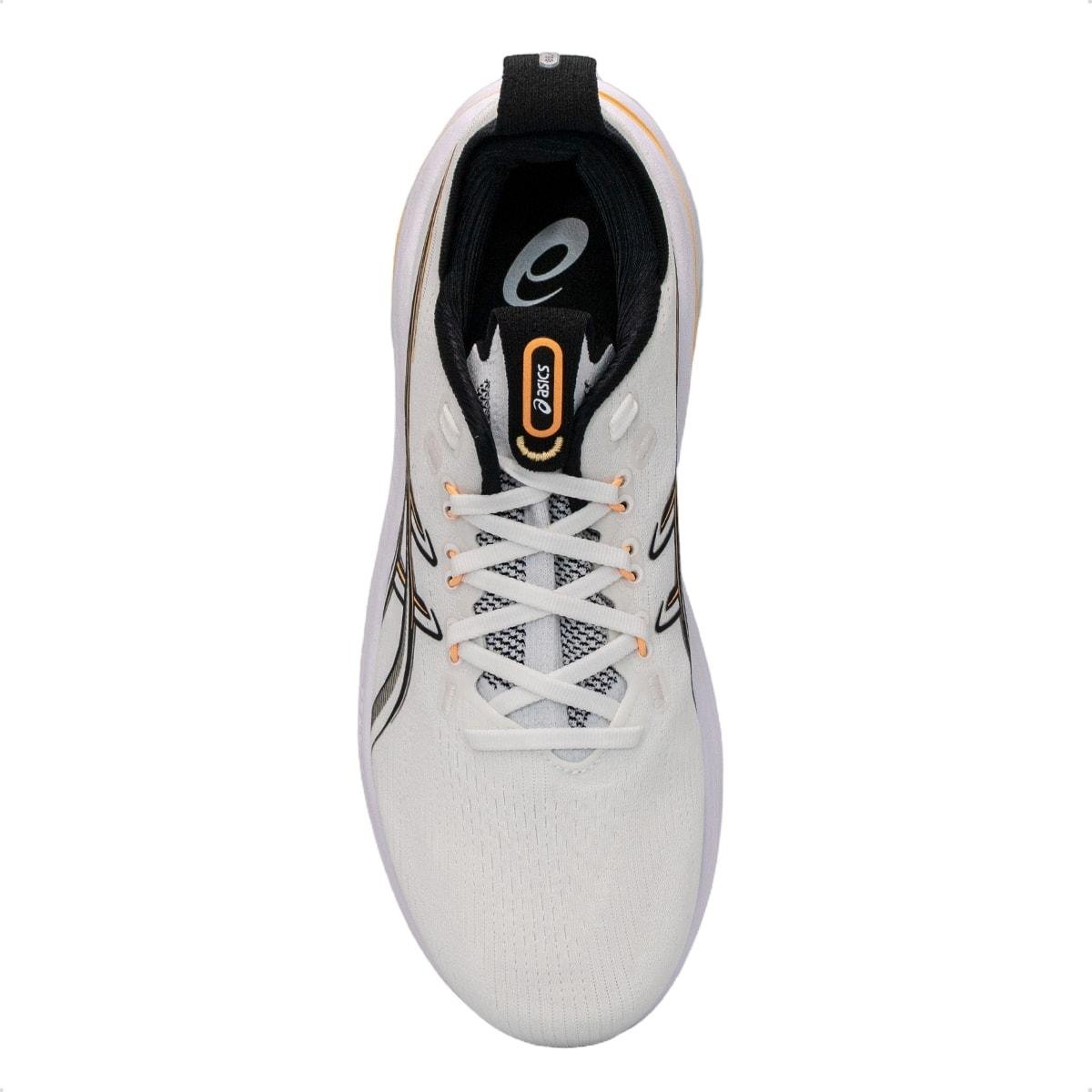 Tênis Asics Masculino Gel-Nimbus 28 Corrida Branco/Laranja 3