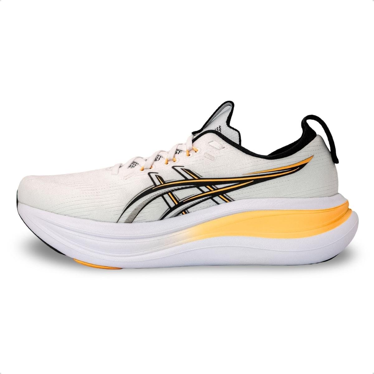 Tênis Asics Masculino Gel-Nimbus 28 Corrida Branco/Laranja 4