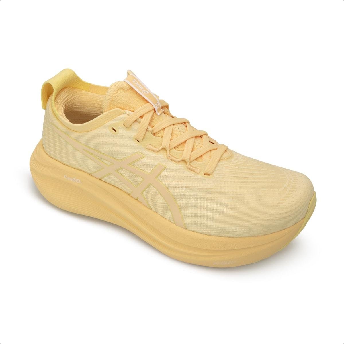Tênis Asics Masculino Gel-Nimbus 27 Lite-Show Corrida Laranja/Amarelo 2