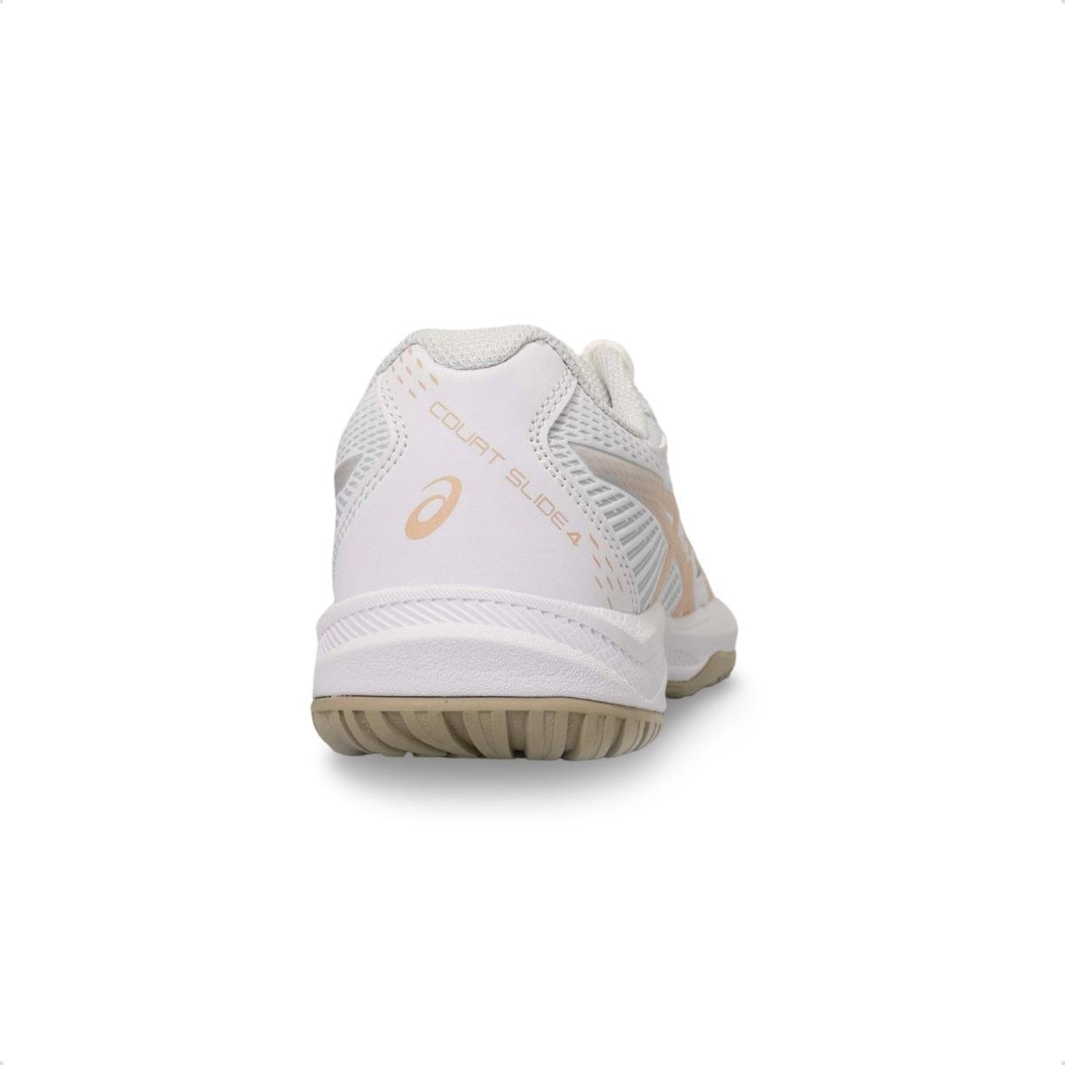Tênis Asics Feminino Court Slide 4 Tennis Branco/Rosa Claro 4
