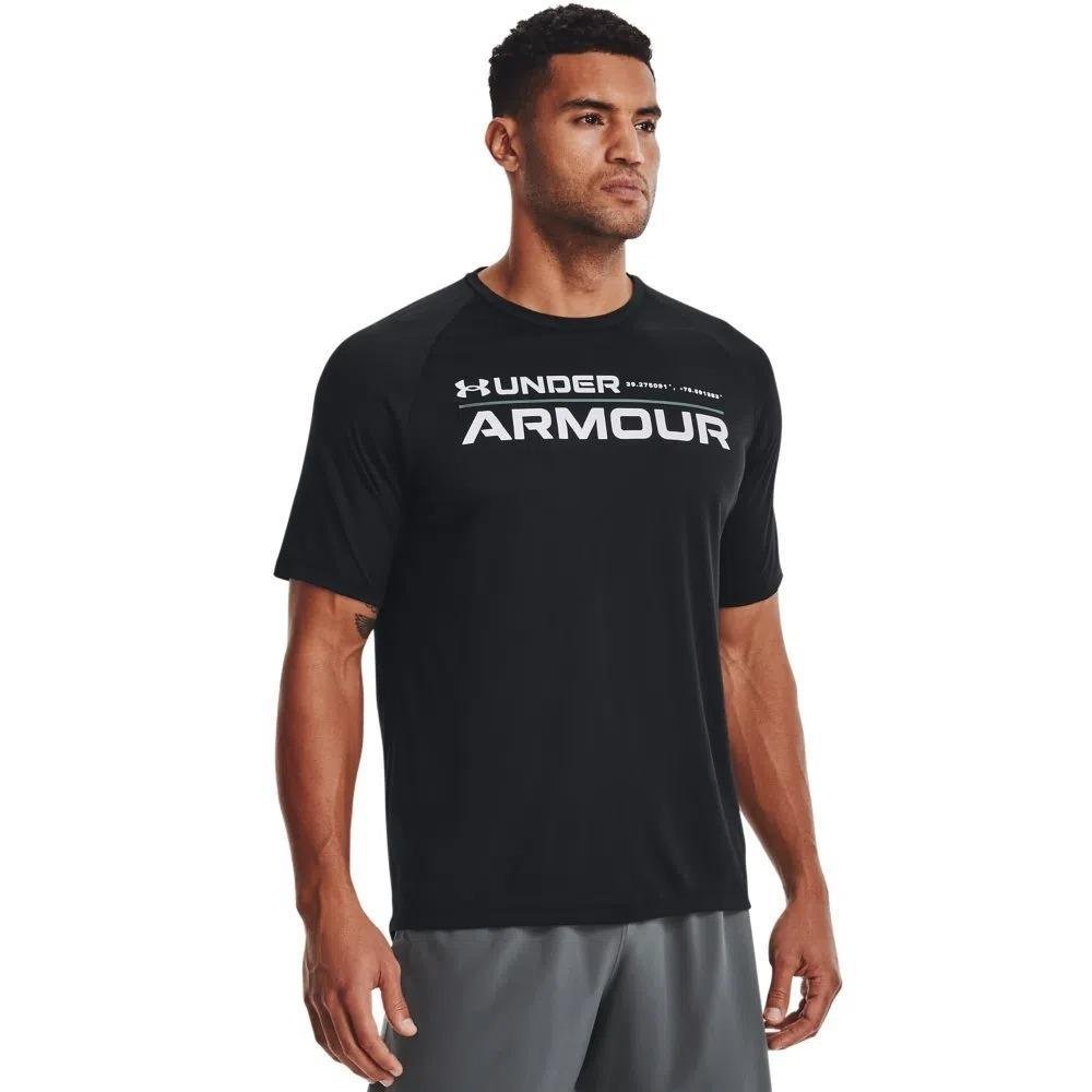 Camiseta Masculina Ua Tech 2.0 Word - Under Armour - Preto