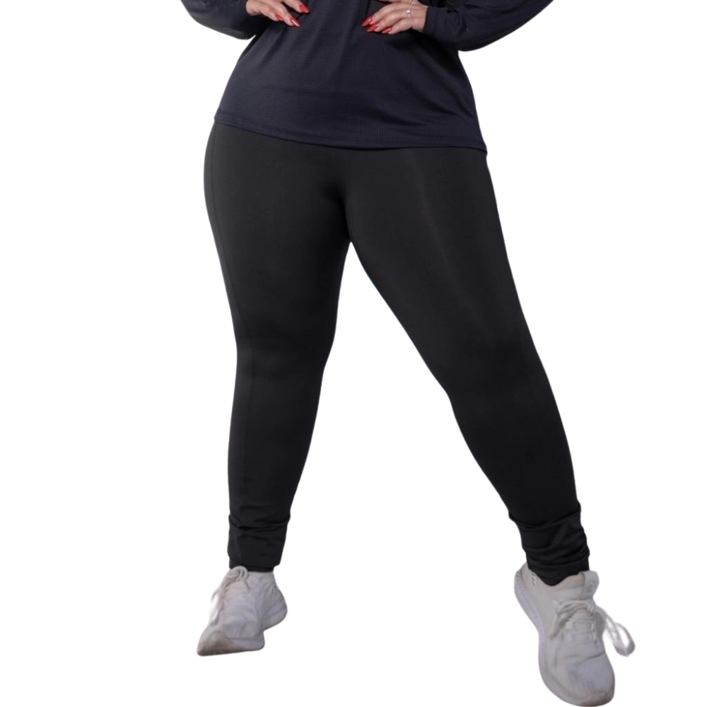 Calça Legging Plus Size Cirrê Peluciado Preta - Loja Fasciniun Fitness - O  melhor em Moda Fitness.