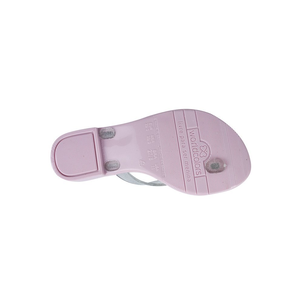 Chinelo World Colors Panda Infantil Feminino Rosa 4