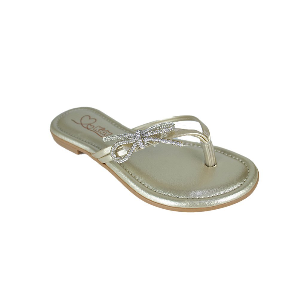 Chinelo Kidy Flat Ibiza Infantil Feminino Dourado 2