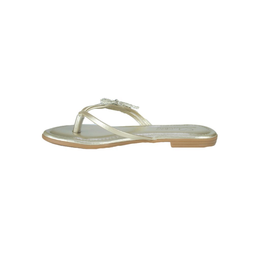 Chinelo Kidy Flat Ibiza Infantil Feminino Dourado 3