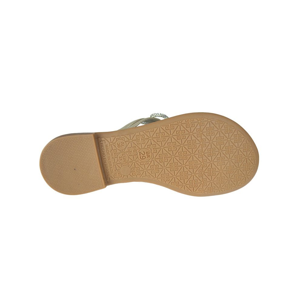 Chinelo Kidy Flat Ibiza Infantil Feminino Dourado 4