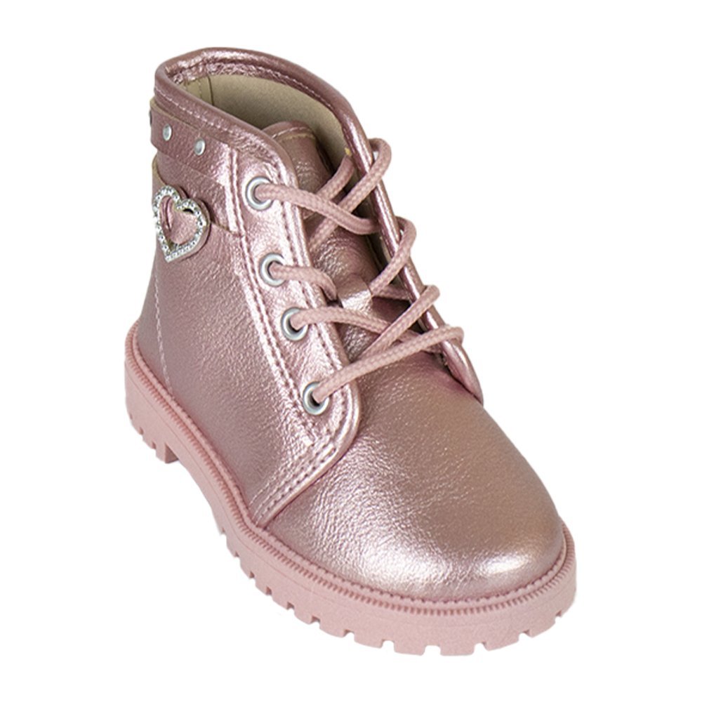 Coturno Molekinha Malibu Heart Infantil Feminino Rosa 2