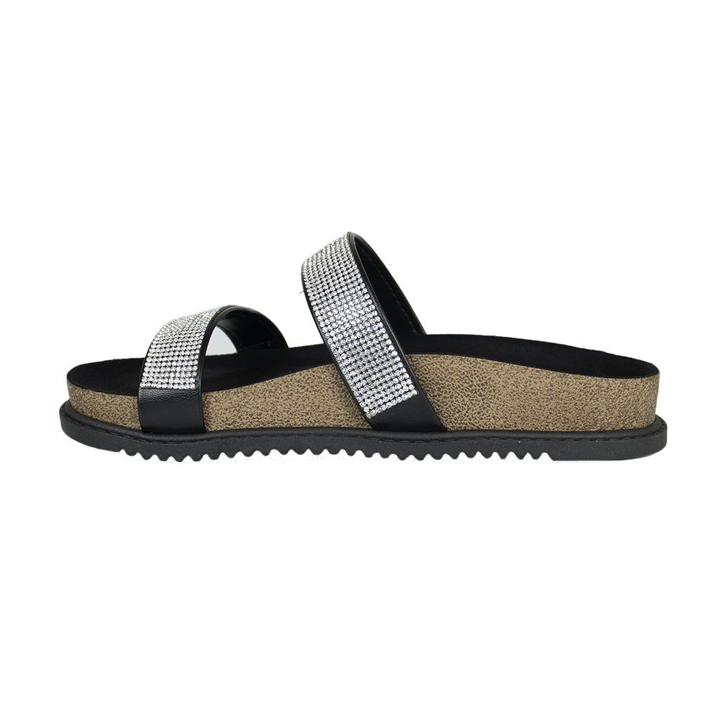 Papete Beira Rio Strass Feminina Preto 3
