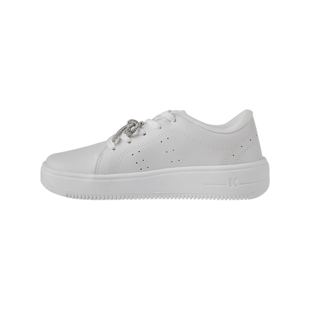 Tênis Kidy Laço Strass Infantil Feminino Branco 2