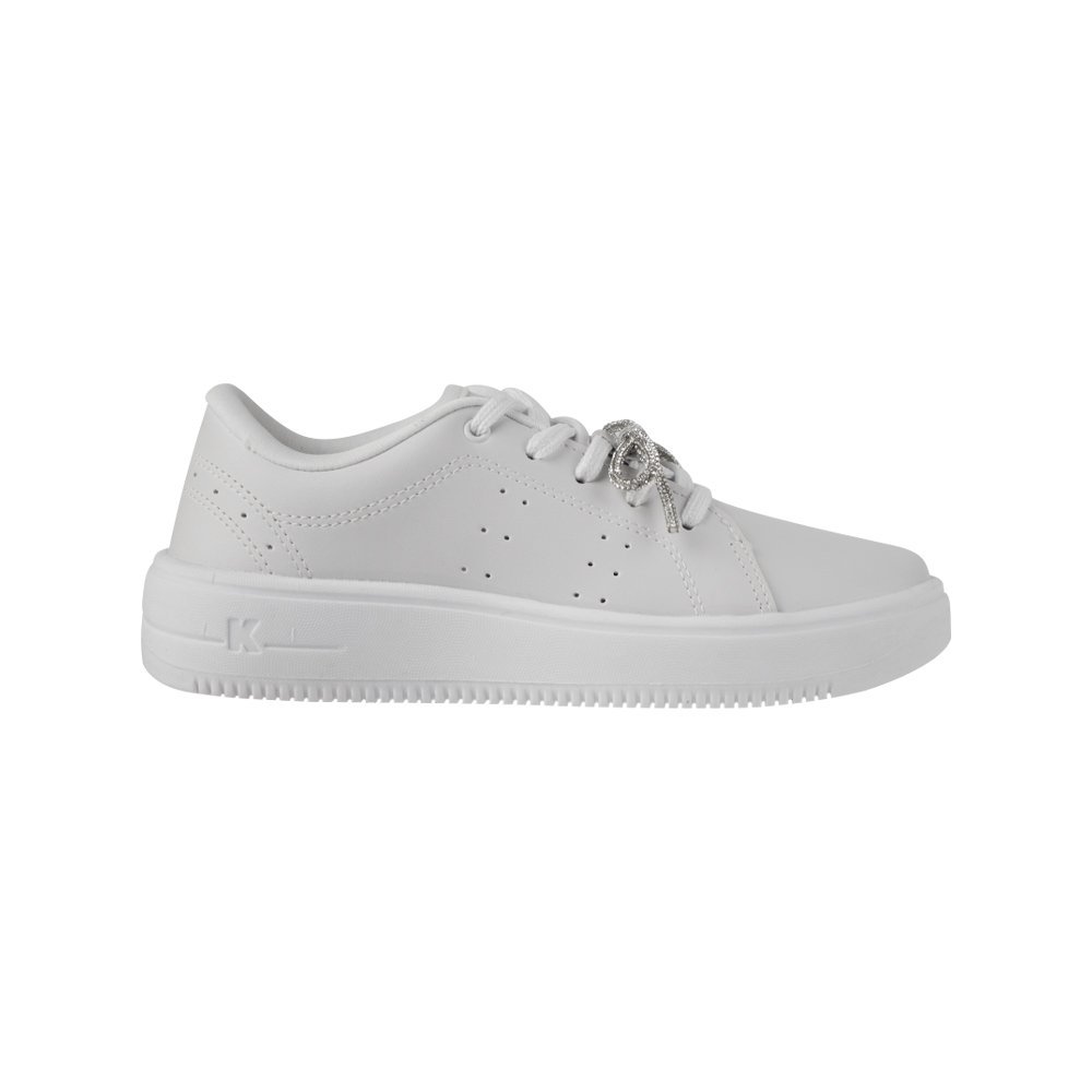 Tênis Kidy Laço Strass Infantil Feminino Branco 3
