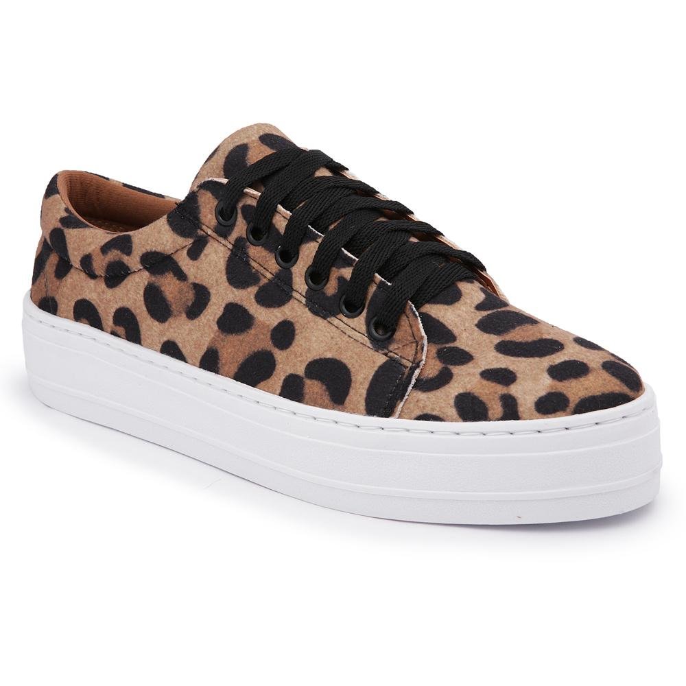 Tênis Flatform Feminino Cadarço Animal Print Conforto Leve Multicores 1