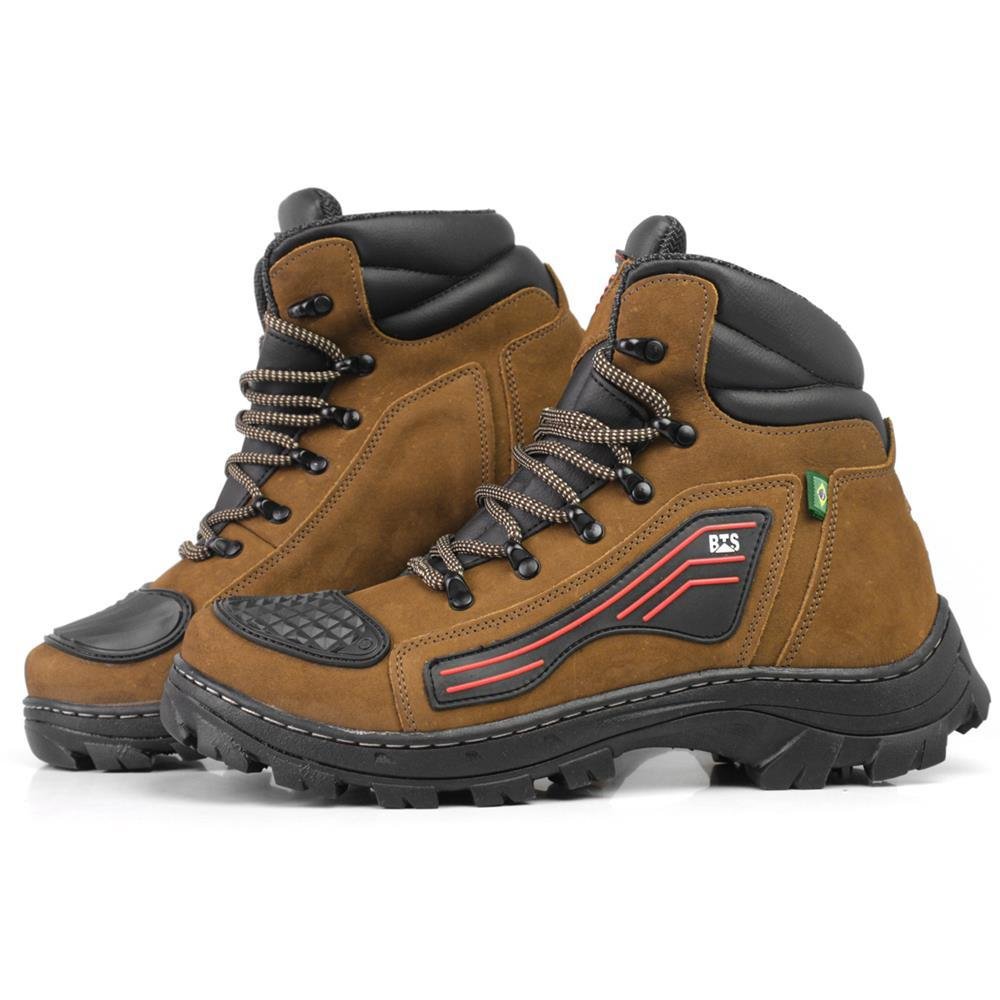 Bota Bell Boots Motoqueiro Masculina Couro Conforto Marrom 2