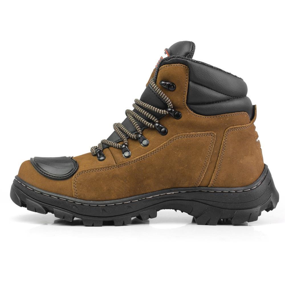 Bota Bell Boots Motoqueiro Masculina Couro Conforto Marrom 3
