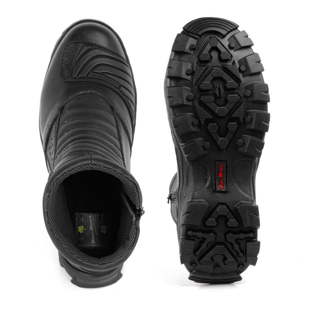 Bota Masculina Linha Motoqueiro de Couro Bell Boots Preto 5