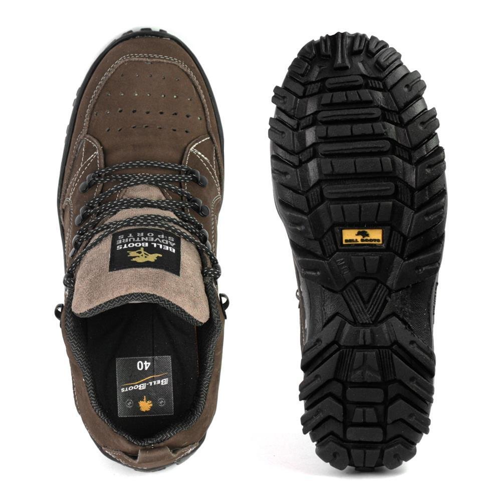 Tênis Adventure Masculino Couro Conforto Nobuck Cinza 5