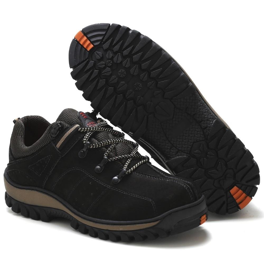 Tênis Masculino Free Jump Coturno Adventute em Couro Nobuck Preto 2