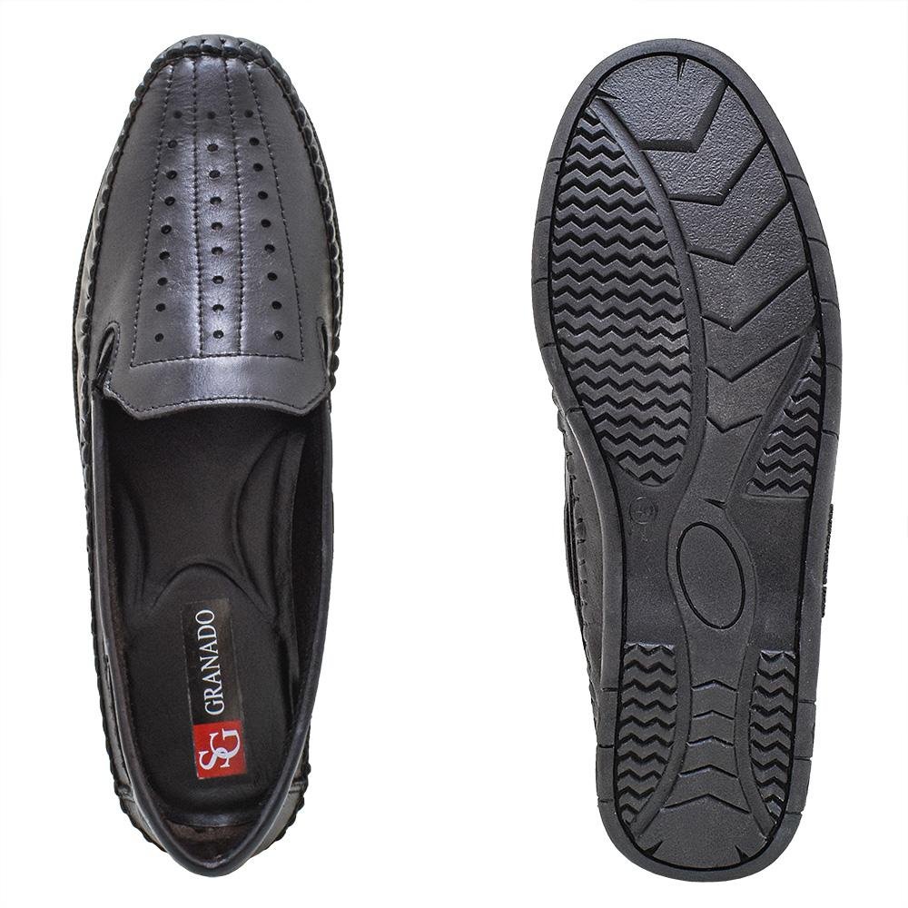 Mocassim Granado Casual Couro Masculino Preto 4