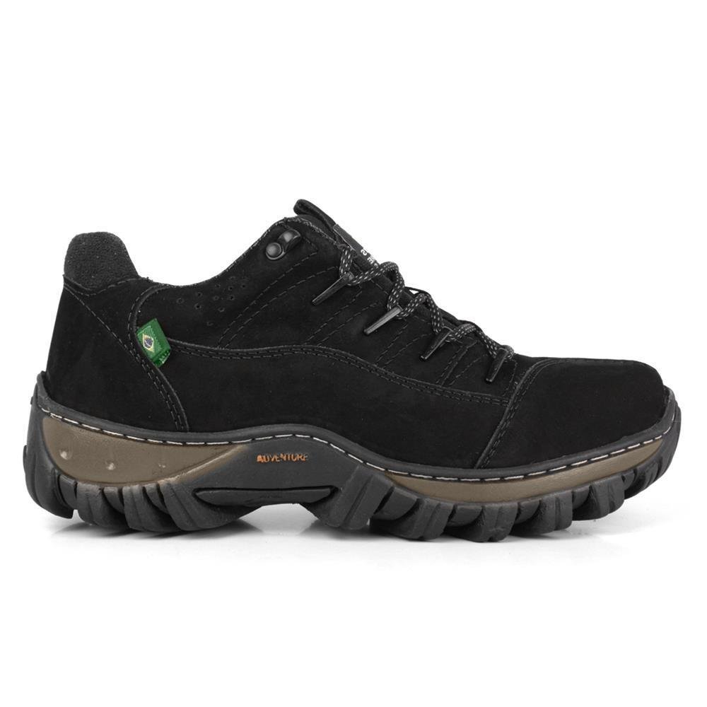Tênis Bell Boots Masculino Adventure Couro Conforto Nobuck Preto